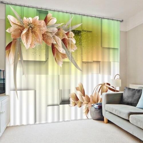 Modern living room curtains Window Blackout Luxury 3D Curtains set For Bed room Living room Office Hotel Home Wall Decorative