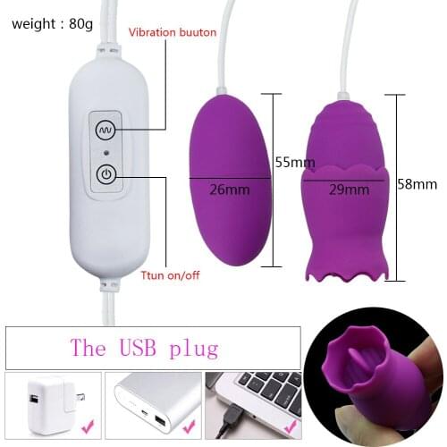 Tongue Oral Licking Vibrators USB Vibrating Egg G-spot Vagina Massage Clitoris Stimulator Sex Toys for Women Sex toys