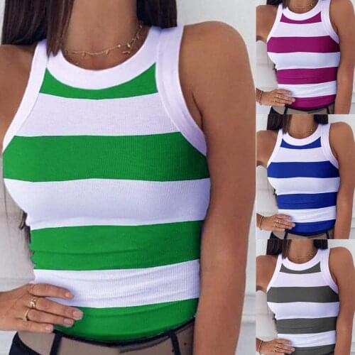 Oversized S-5XL Womens Stars Striped Printed Tank Tops 2020 Summer Ladies Vests 20 Colors Options WDC5152