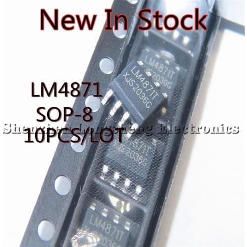 10PCS/LOT NEW LM4871 SOP-8 LM4871MX Amplifier Amplifier IC 3W Power Audio Amplifier Core