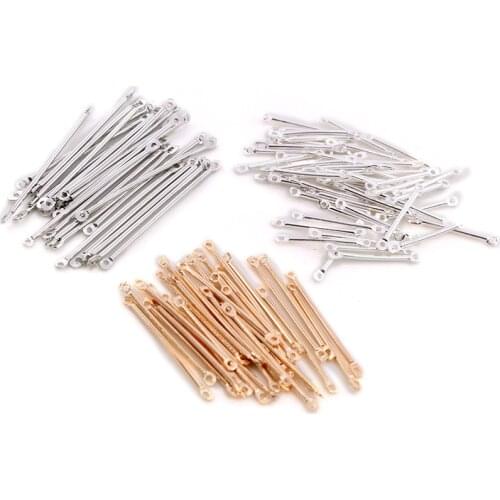 100pcs/lot 15 20 25 30 35 40mm Bar Shape Connectors Earring Connectors Diy Accessories For Earrings Jewelry Making Materials