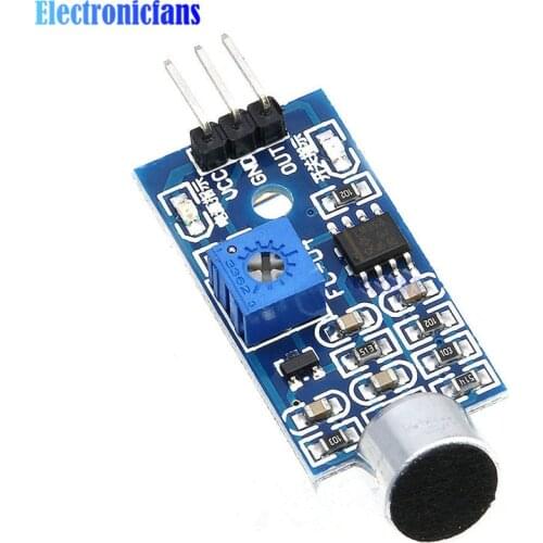 2PCS Microphone Sensor High Sensitivity Sound Detecte Voice Switch Detect Module For Arduino 3 Pin 3.3V-5V Digital Ouput