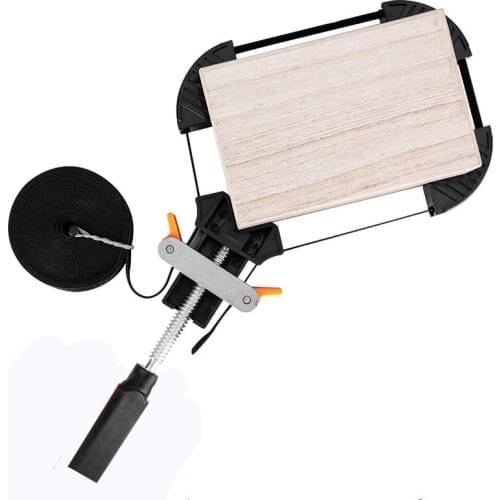 4M Black Adjustable Rapid Corner Clamp 4m Band Strap Frame Holder Picture Photo Frame Drawer Woodworking Belt Clip Hardware