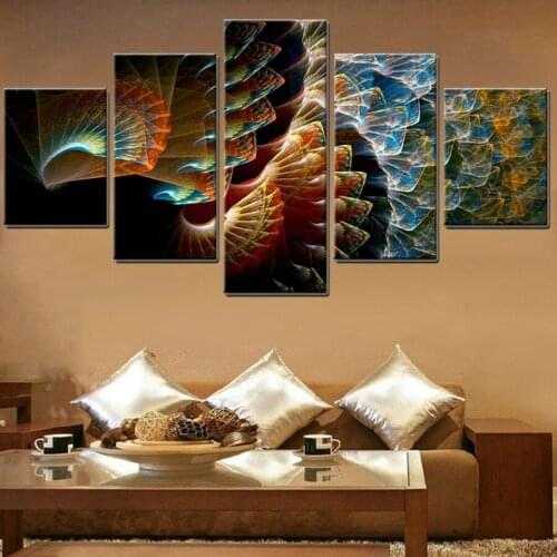 New Sale Colorful Abstract Decorative Pattern Best Gifts for Room Wall Art Decor Canvas Oil Painting Waterproof Wholesale 5 PCS