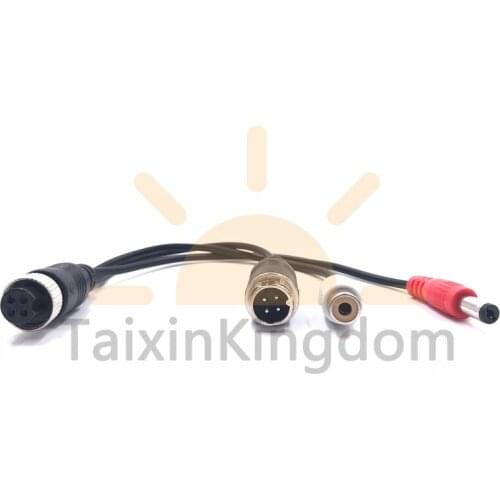 Spot aircraft bus adapter 4P anti interference cable with aircraft head + RCA Audio + DC power interface