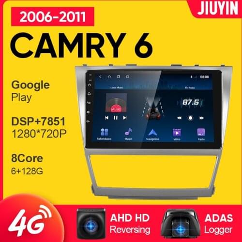 JIUYIN android car radio For Toyota camry 6 40 50 2006-2011 multimedia video player car navigation GPS No 2din 2 din dvd