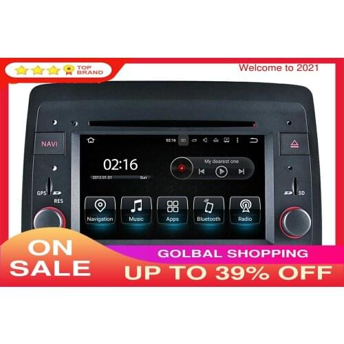 Android10 Car DVD Player GPS Navigation For Fiat Panda 2004-2012 Car Radio Stereo Multimedia Player Radio Tape Recorder Headunit