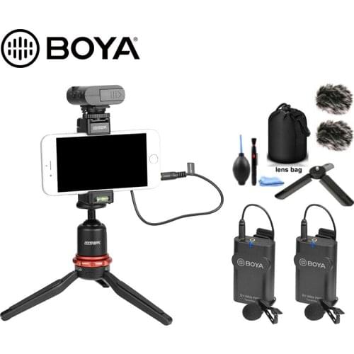 BOYA BY-WM4 Pro Wireless Lavalier Microphone system for Canon Nikon Sony DSLR Camera Camcorder iphone android smartphone