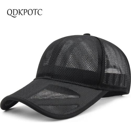 2021 Hat Summer New Men Full Mesh Baseball Caps Thin Section Breathable Outdoor Fishing Sun Protection Shading Cap QDKPOTC