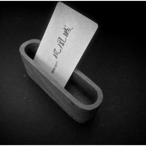 Business Card Holder Silicone Mold Creative Cement Desktop Name Cards Mould for Concrete Clay Plaster