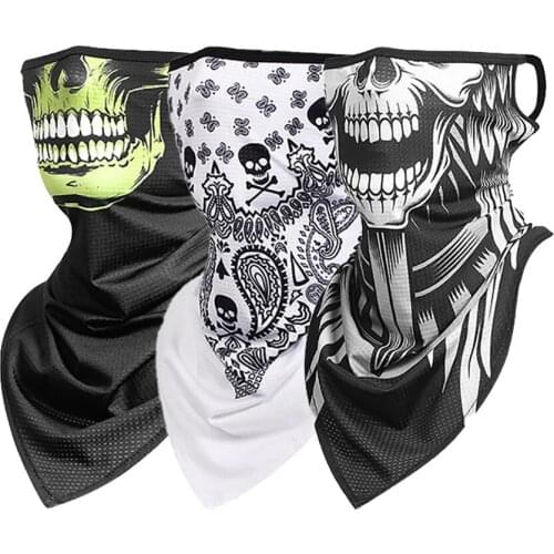 Quick Dry Running Triangle Scarf Printing Hanging Ear Triangle Scraf Outdoor Riding Magic Headscarf Seamless Sunproof Mask