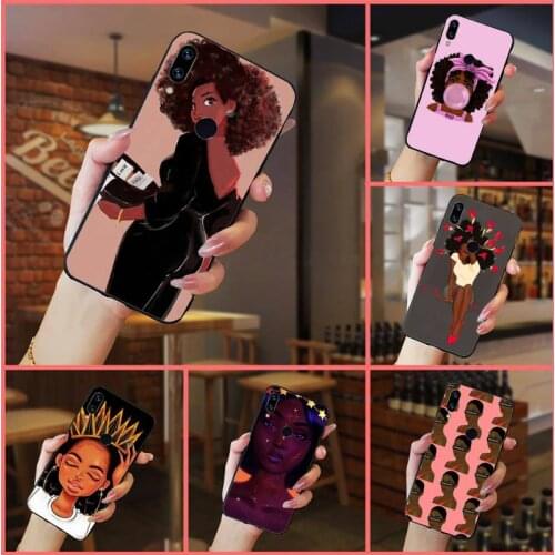 Black Women Afro Girls fashion beautiful Phone Case For Xiaomi Redmi note 7 8 9 t k30 max3 9 s 10 pro lite