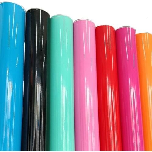 Various Color Black High Glossy Vinyl Film Car Wraps Film Foil Bubble Free For Vehicle Furniture Phone Laptop Cover Skin