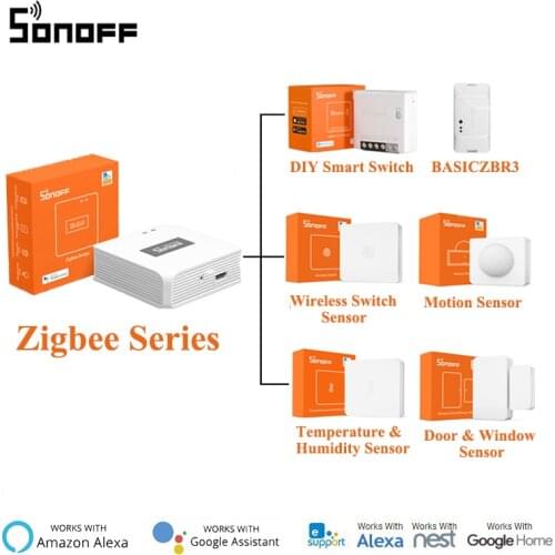 SONOFF Zigbee Bridge SNZB01 SNZB02 SNZB03 SNZB04 ZBMINI Smart Home,Support eWelink APP Wireless Remote Control Alexa Google Home