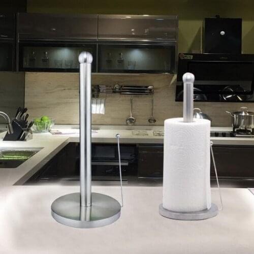 Stainless steel kitchen tissue holder roll shelf napkin holder creative vertical restaurant large tissue holder