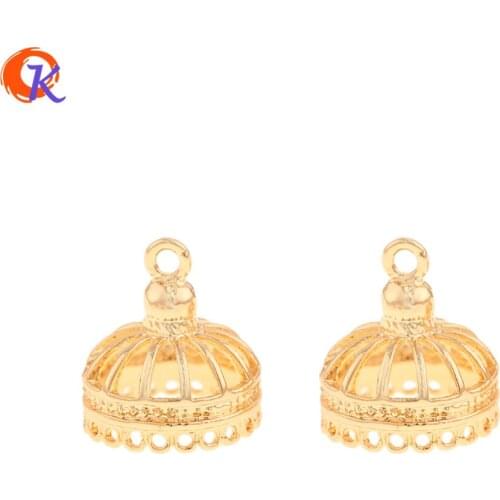 Cordial Design 20Pcs 13*14MM Jewelry Accessories/Hand Made/Genuine Gold Plating/Bead Caps/DIY Jewelry Making/Earring Findings