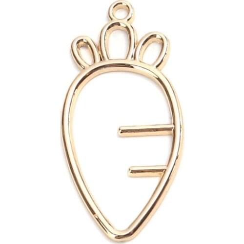 DoreenBeads Fashion Series Pendant Zinc Based Alloy Pendants Carrot Gold Hollow Styles Charms Jewelry DIY Findings , 10 PCs