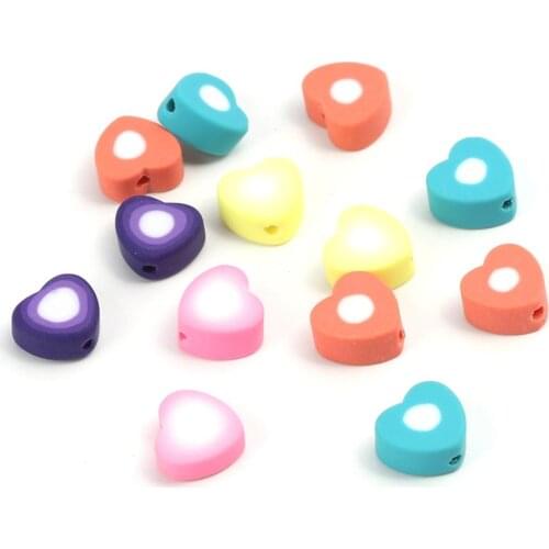 DoreenBeads Polymer Clay Halloween Pumpkin Beads Round Black & White Skeleton Skull Pattern Heart At Random 10mm Dia, 50 PCs