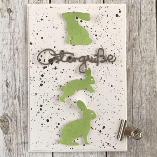 Rabbit Bunny Metal Cutting Dies Stencil Scrapbooking DIY Album Stamp Paper Card H58C