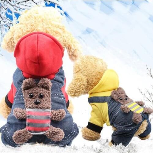 Fashion Winter Warm Dogs Clothes Hoodies Outfit Jacket Clothing for Dogs French Bulldog Costume Chihuahua Yorkie Hoodie Clothes