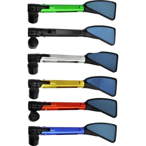 Motorcycle CNC Triangle Side Rearview Mirror Black Universal Scooter Street Bike For Honda For Yamaha For Suzuki For Kawasaki