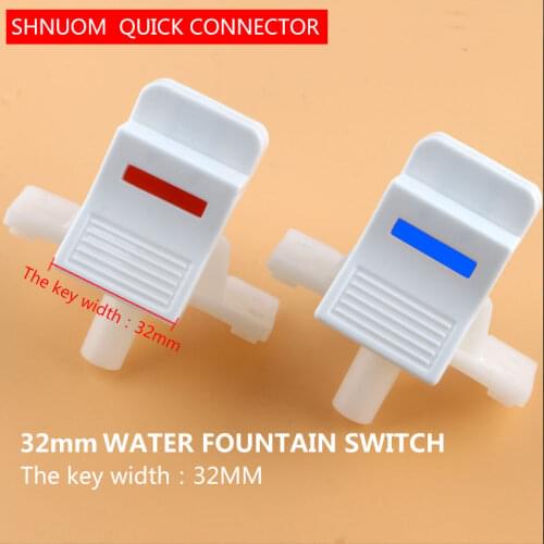 A Pair Water Dispenser Accessories Faucet Switch Hot And Cold Water Mouth Piano Key Press Type Horizontal Plate Fixed Width 32mm