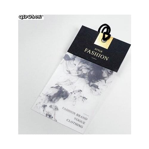 PK026 Customized print clothing tag brand name logo printed paper swing hang tag/OEM tags labels/ paper price labels tags