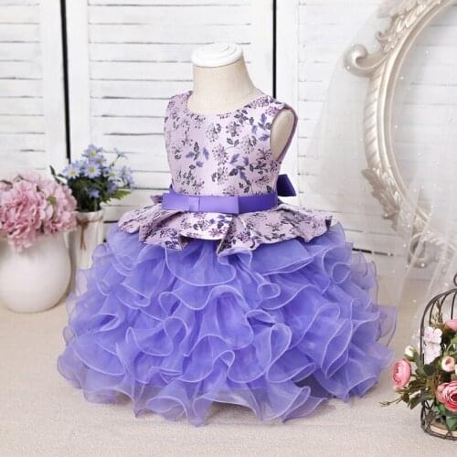 Newborn baby Girl Baptism Dress Beaded Layered Embroidered Dresses Infant Girls Clothing 1 Year Birthday Party Christening Gown