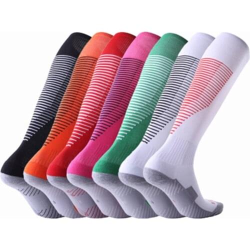 Adult Kids Professional Soccer Sports Socks Stripe Outdoor Climbing Long Stocking Knee High Football volleyball breathable Sock