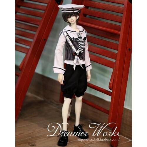 1/6 1/4 1/3 scale BJD clothes hat+vest+shirt+shorts Sailor suit for BJD/SD doll accessories,Not included doll,shoes,wig,1215