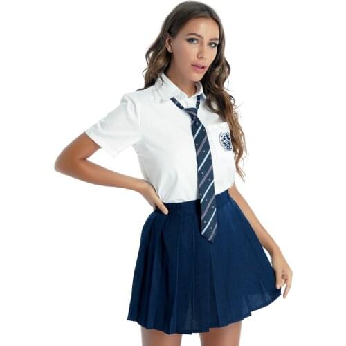 School Girl Student Uniform Suit Women Japanese Style Student Girls Sexy Anime Cosplay Outfits Pleated Skirts Role Play Costumes