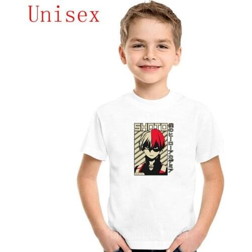 Shoto Todoroki My Hero Academia Anime children T-Shirts Cotton kids Tee Shirt Harajuku Short Sleeve boy clothes girls clothes