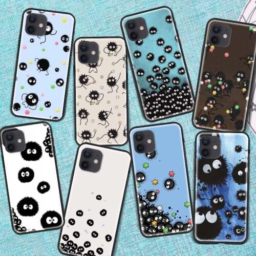 Silicone Funda For Apple iPhone 12 Case 11 Pro Max XR X 7 8 Plus XS SE 2020 6 6S 5 5S Phone Cover Coque Soot Sprites Anime Shell
