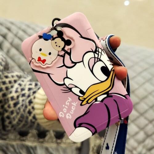 Cute cartoon duck painted card sleeve, bank card, student card, ID card, bus card, painted card sheath, id card shell, Card case