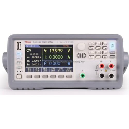 TH6213 Dual Range Programmable Linear DC Power Supply F1:72V/3A/216W, F2:32V/6A/192W,1mV,0.1mA,USB, RS232,GPIB (optional)