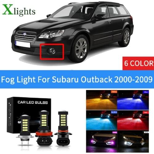 LED Fog Light For Subaru Outback 2000 2001 2002 2003 2004 2005 2006 2007 2008 2009 Foglamp Bulb Ice Lamp Blue White Yellow Red