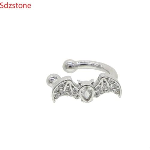 Funny Halloween Ear Clip Bat Earrings European And American Punk Personality Jewelry Fashion Earrings For Women 2020 Statement