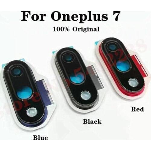 100% Original Back Camera Ring Cover For Oneplus 7 1+7 Rear main camera Frame With Glass lens Frame Replacement parts