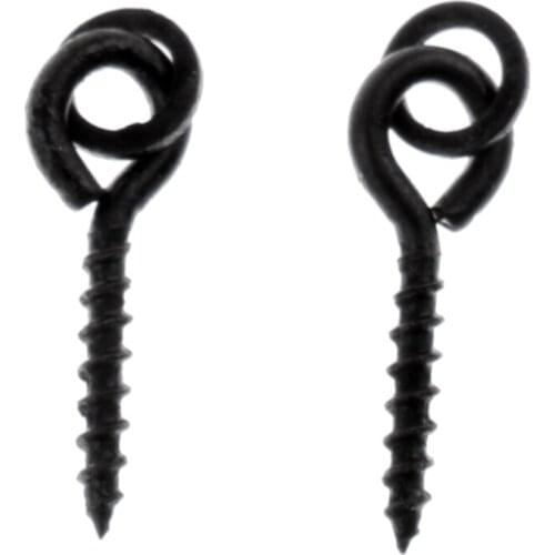 20Pcs 14mm Bait Screws with Oval Ring + 40x Hook Stops Carp Fishing Tackle