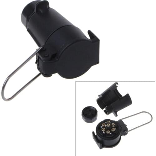 7 Pin Waterproof Plugs Socket Adapter Tow Hook Towing Trailer Wire Connector