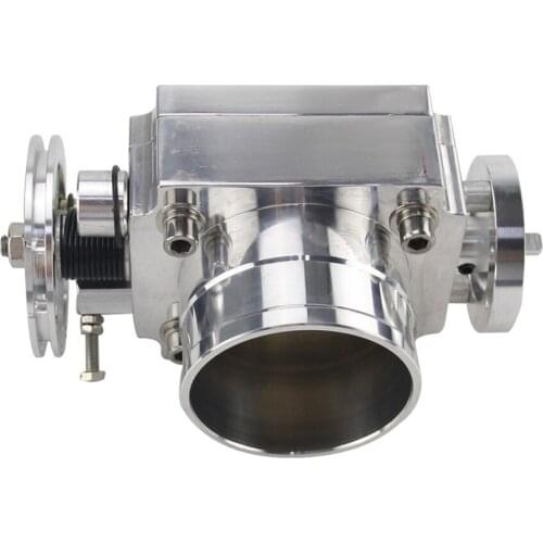 70mm Throttle Body Performance Intake CNC Manifold Billet Aluminum High Flow Silver