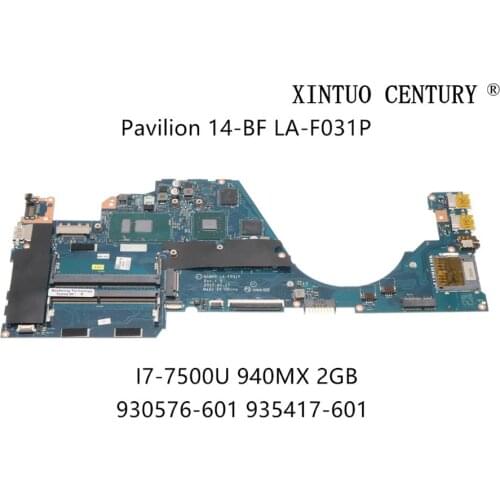 930576-601 935417-601 For HP Pavilion 14-BF 14-bf058TX Laptop Motherboard DCM40 LA-F031P I7-7500U 940MX 2GB 100% tested working