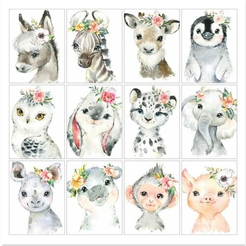 New Animals Diy Diamond Painting 5D Owl Horse Full Drill Square/Round Diamond Embroidery Pig Elephant Mosaic Cross Stitch