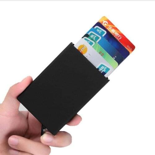 Automatic Pop Up Credit Card Holder Cover High Quality Business Aluminum Card Wallet Travel Cash Clip Holder Card Holder