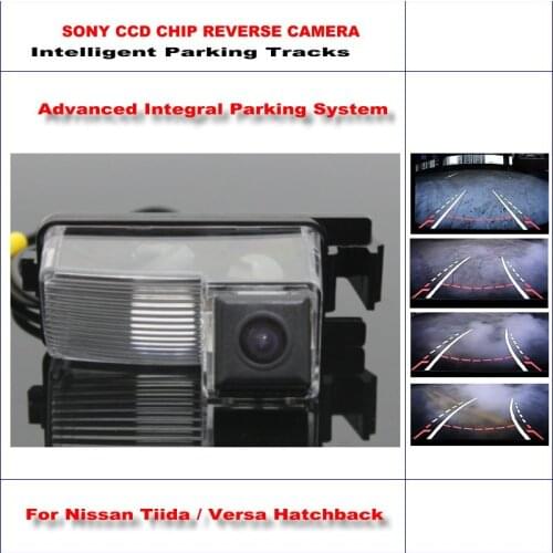 Car Rear Camera For Nissan Tiida/Versa Hatchback 2006-2014 Intelligent Parking Tracks Reverse Backup NTSC AUX HD SONY CAM