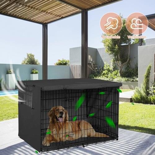 Pet Dog Cage Cover Dustproof Waterproof Kennel Sets Outdoor Foldable Small Medium Large Dogs Cage Accessory Products