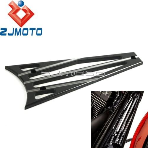 Black Motorcycle Edgw Cut Frame Grill Radiator Cover For Harley Electra Glide Road King Road Glide Street Glide 2009-2013
