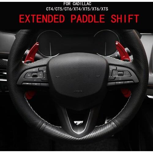 Zinc Alloy Car Wheel Shift Paddles Trim Sticker Lengthen For Cadillac XT4 XT6 CT6 CT4 CT5 XTS Auto Interior Accessories
