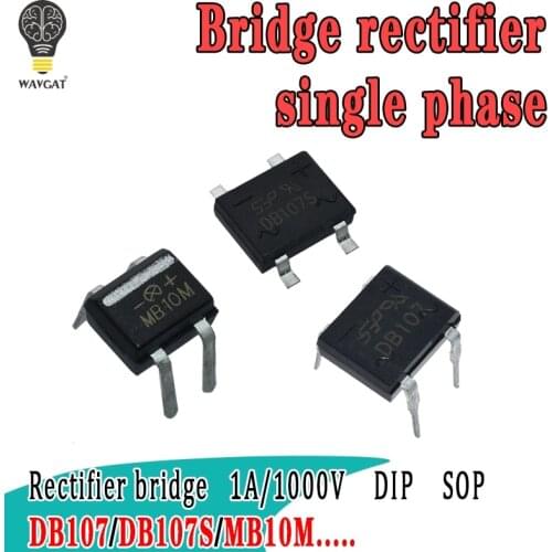 DB107 DB107S MB10M MB10S 1A1000v DIP-4 SOP-4 New Oiginal Single Phases Diode Rectifier Bridge