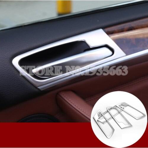 For BMW X6 E71 Interior Side Door Handle Bowl Cover Trim 2008-2014 4pcs Car Accessories Interior Car Decor Car Trim